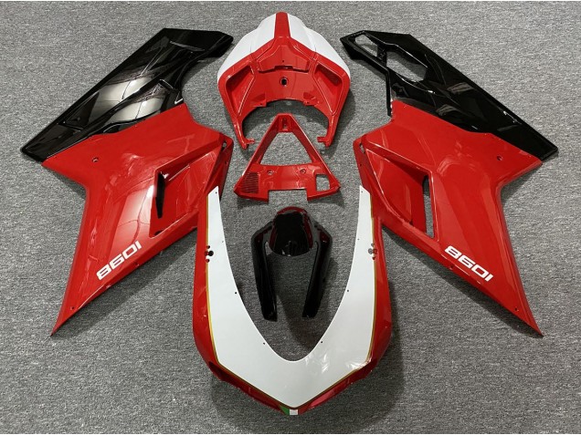 Schwarz Silber 07-14 Ducati 848 1098 1198 Verkleidung Schwarz Silber 07-14 Ducati 848 1098 1198 Verkleidung