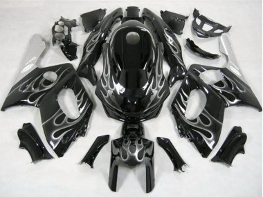 Schwarz & Silber Flamme 98-07 Yamaha YZF600 Verkleidung