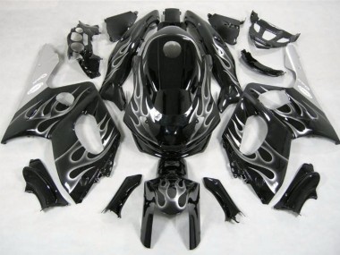 Schwarz & Silber Flamme 98-07 Yamaha YZF600 Verkleidung