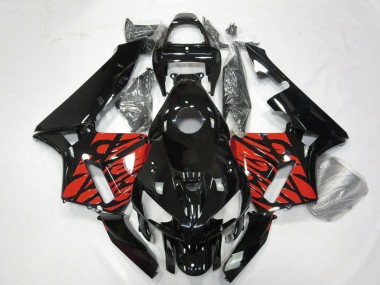 Schwarz & Tribal-Rot 05-06 Honda CBR600RR Verkleidung