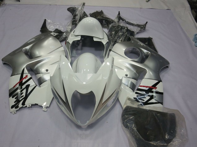 Silber Weiß 97-07 Suzuki GSXR 1300 Verkleidung Silber Weiß 97-07 Suzuki GSXR 1300 Verkleidung