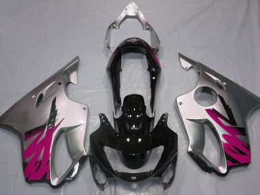 Silber Glänzend & Rosa 99-00 Honda CBR600 F4 Verkleidung