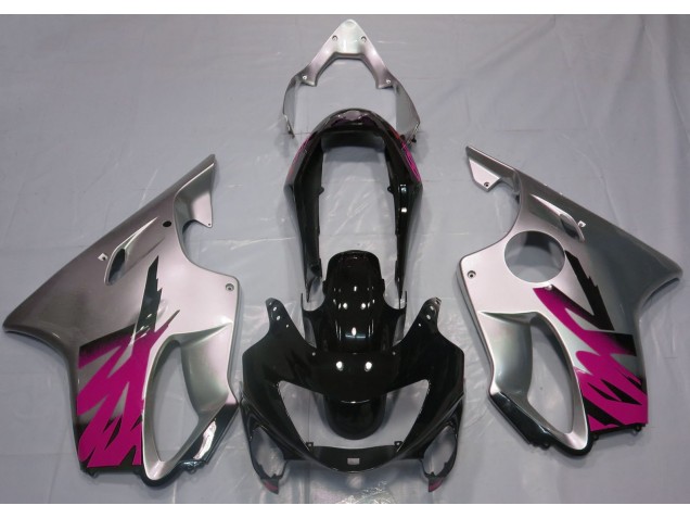 Silber Glänzend & Rosa 99-00 Honda CBR600 F4 Verkleidung Silber Glänzend & Rosa 99-00 Honda CBR600 F4 Verkleidung