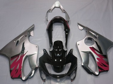 Silber Glänzend & Rot 99-00 Honda CBR600 F4 Verkleidung