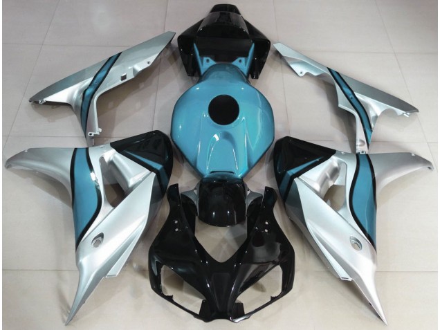 Silber & Hellblau Kundenspezifisch 06-07 Honda CBR1000RR Verkleidung Silber & Hellblau Kundenspezifisch 06-07 Honda CBR1000RR Verkleidung