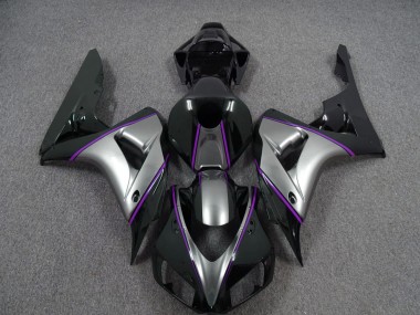 Silber Mit Dunkelviolettem Nadelstreifen 06-07 Honda CBR1000RR Verkleidung