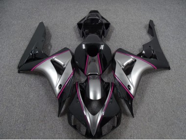 Silber Mit Rosa Nadelstreifen Streifen 06-07 Honda CBR1000RR Verkleidung