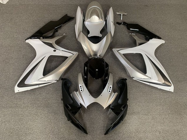Silber Weiß OEM Stil 06-07 Suzuki GSXR 600-750 Verkleidung Silber Weiß OEM Stil 06-07 Suzuki GSXR 600-750 Verkleidung