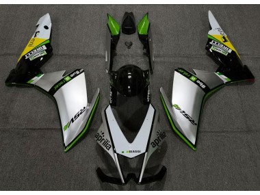 Silber Pirelli & Grün 10-15 Aprilia RSV4 1000 Verkleidung