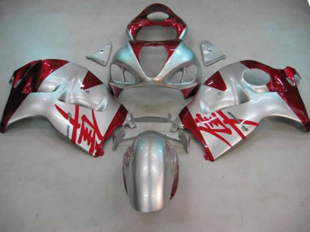 Silber & Rot 97-07 Suzuki GSXR 1300 Verkleidung Silber & Rot 97-07 Suzuki GSXR 1300 Verkleidung