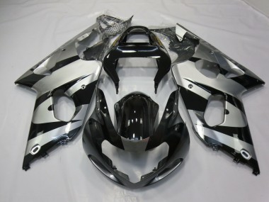 Silber & Schwarz 00-02 Suzuki GSXR 1000 Verkleidung