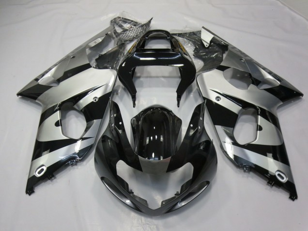 Silber & Schwarz 00-02 Suzuki GSXR 1000 Verkleidung Silber & Schwarz 00-02 Suzuki GSXR 1000 Verkleidung