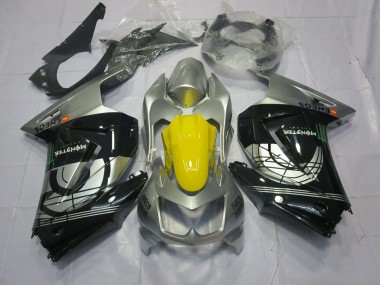 Silber & Schwarz 08-12 Kawasaki Ninja 250 Verkleidung
