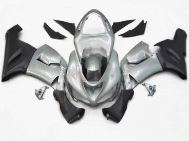 Silber Schwarz Matt 05-06 Kawasaki ZX6R Verkleidung