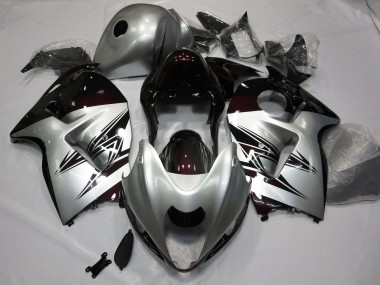 Silber & Tiefrot 97-07 Suzuki GSXR 1300 Verkleidung