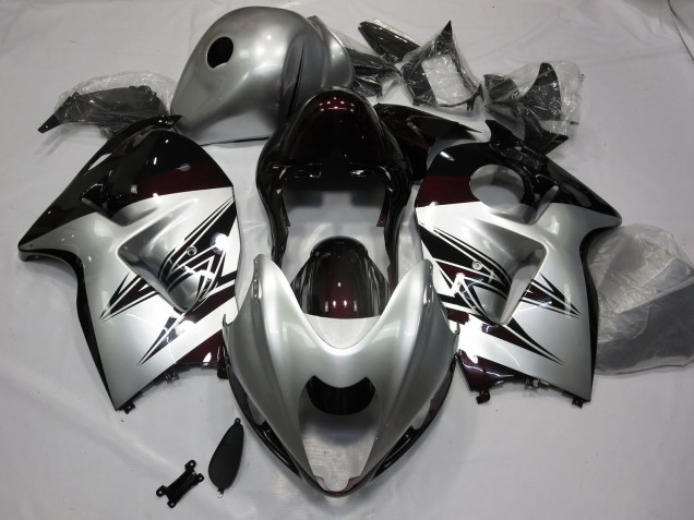 Silber & Tiefrot 97-07 Suzuki GSXR 1300 Verkleidung Silber & Tiefrot 97-07 Suzuki GSXR 1300 Verkleidung