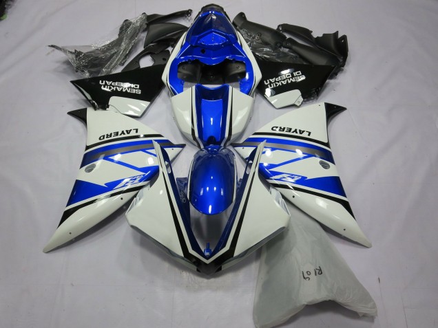 Silber-Weiß Yamalube 12-14 Yamaha R1 Verkleidung Silber-Weiß Yamalube 12-14 Yamaha R1 Verkleidung
