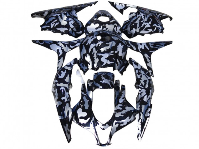 Silberner Schnee Tarnung 09-12 Honda CBR600RR Verkleidung Silberner Schnee Tarnung 09-12 Honda CBR600RR Verkleidung