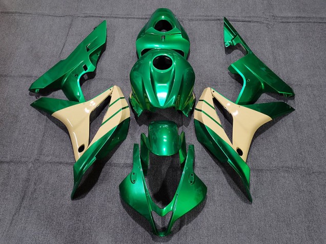 Smaragdgrün & Hellbraun 07-08 Honda CBR600RR Verkleidung