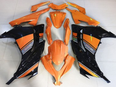 Sonnenaufgangsorange & Schwarz 13-18 Kawasaki Ninja 300 Verkleidung