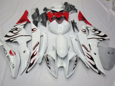 Spezial Flamme Rot 08-16 Yamaha R6 Verkleidung