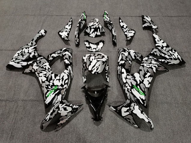 Tarnung & Grünes Logo 08-10 Kawasaki ZX10R Verkleidung Tarnung & Grünes Logo 08-10 Kawasaki ZX10R Verkleidung
