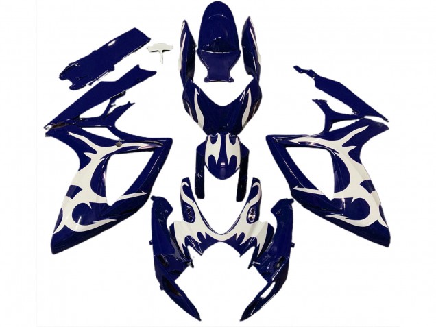 Tiefes Blau & Weiß Design 06-07 Suzuki GSXR 600-750 Verkleidung Tiefes Blau & Weiß Design 06-07 Suzuki GSXR 600-750 Verkleidung