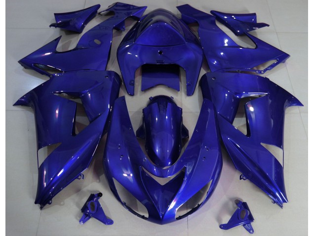 Tiefes Blau Schlicht 06-07 Kawasaki ZX10R Verkleidung Tiefes Blau Schlicht 06-07 Kawasaki ZX10R Verkleidung