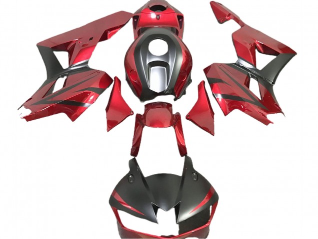 Tiefrot & Matt Schwarz 13-23 Honda CBR600RR Verkleidung Tiefrot & Matt Schwarz 13-23 Honda CBR600RR Verkleidung