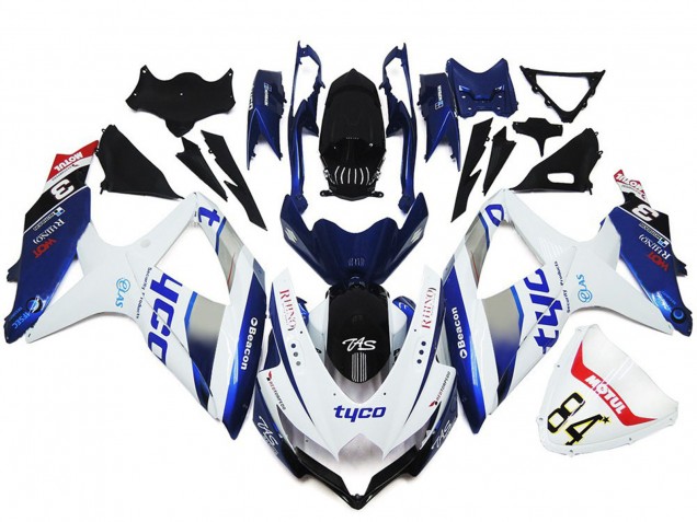 Tyco Benutzerdefinierter Glanzstil 08-10 Suzuki GSXR 600-750 Verkleidung Tyco Benutzerdefinierter Glanzstil 08-10 Suzuki GSXR 600-750 Verkleidung
