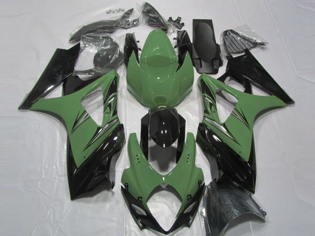 Waldgrün & Schwarz 07-08 Suzuki GSXR 1000 Verkleidung Waldgrün & Schwarz 07-08 Suzuki GSXR 1000 Verkleidung
