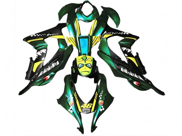 Waldgrüner Hai 16-19 Kawasaki ZX10R Verkleidung Waldgrüner Hai 16-19 Kawasaki ZX10R Verkleidung